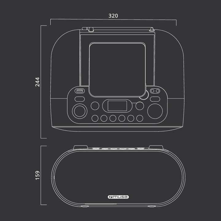Image du produit Muse M-35 BT Radio portable avec Bluetooth et port USB (FM, PLL, Bluetooth)