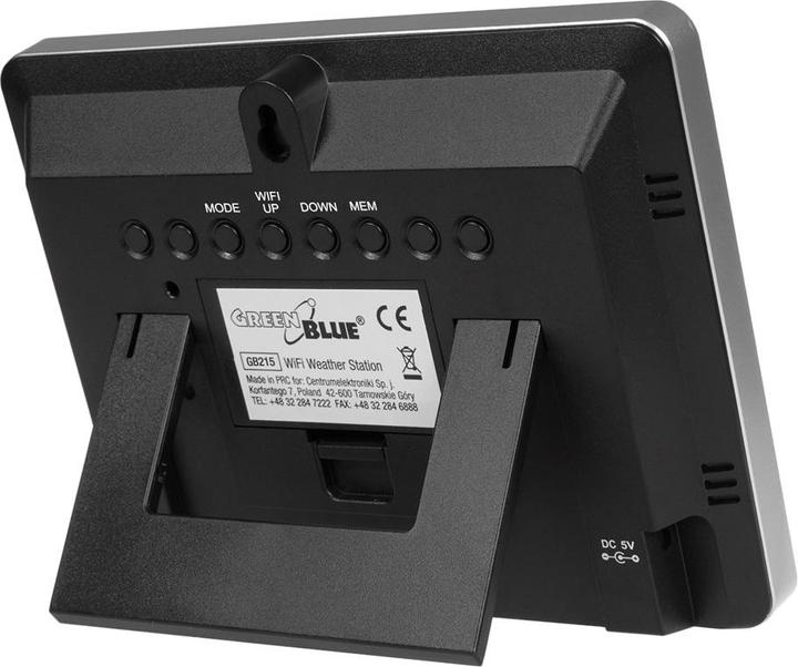 Productafbeelding Greenblue Weerstation Weersvoorspelling WiFi App TUYA Display 7 Talen Maanfase Display IPX4 GroenBlauw