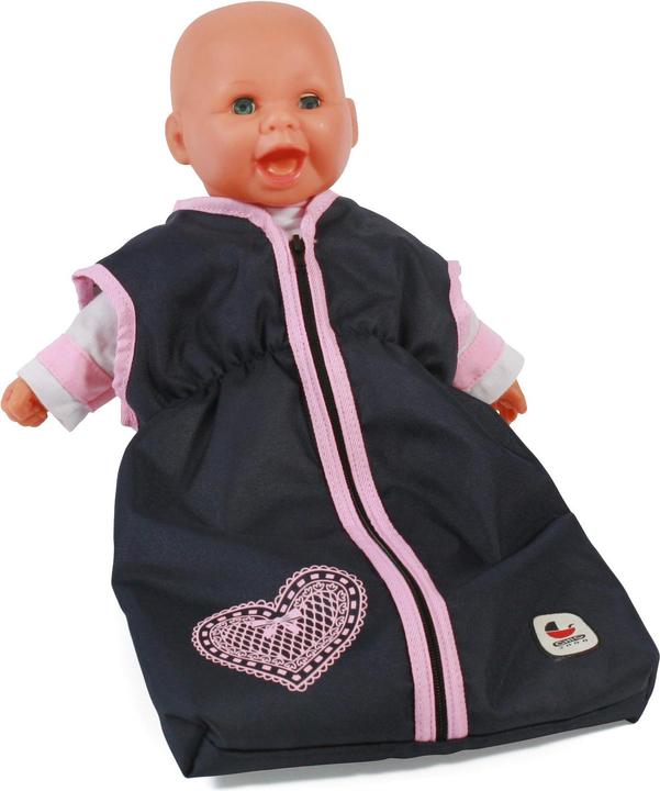 Actual product image Bayer Chic 2000 Doll Sleeping Bag Melange Navy Gray