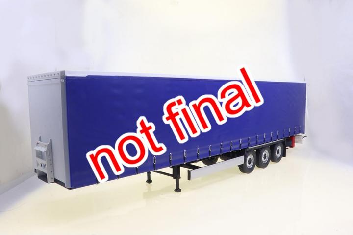 Actual product image Solido 1:24 Tarpolin trailer blue