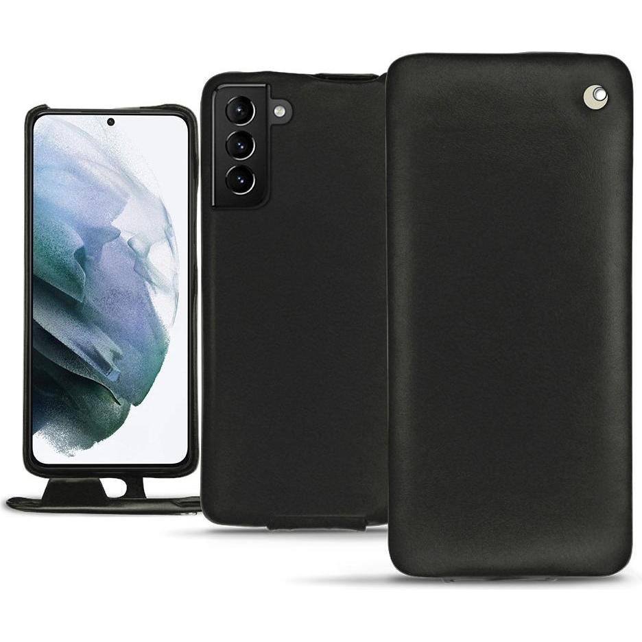 Noreve Lederschutzhülle vertikal (Samsung Galaxy S21+), Smartphone Hülle, Schwarz