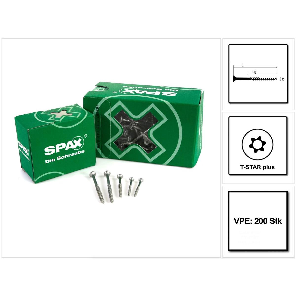 Thumbnail - Spax, Schrauben, Universalschraube, T-STAR plus, Senkkopf, Wirox, Teilgewinde, 4,0 x 50 mm (200 Schrauben pro Stück)