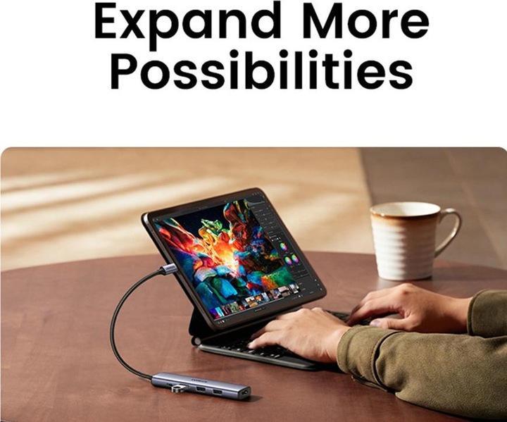 Actual product image Ugreen Adapteris Hub CM478 (USB-C, 5 Ports)