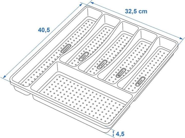 Image du produit ProPlus Range-couverts 40,5 x 32,5 x 4,5 cm