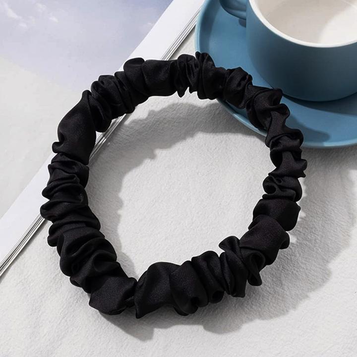 Immagine prodotto Avizar Plissierter Satin-Haargummi (Elastico per capelli)