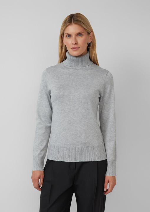 Produktbild s.Oliver Strickpullover Slim-Fit-Pullover mit Ajour-Details (40)
