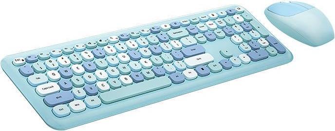 Immagine prodotto Mofii Set tastiera + mouse wireless 666 2.4G (blu) (Ing. Int., Cablato)