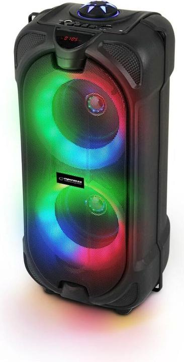Immagine prodotto Esperanza EP157 BT FM LED RGB Altoparlante nero 10W (5 h, Batteria ricaricabile)