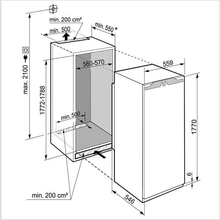 Actual product image Liebherr Integrated refrigerator EURO-Norm Prime IRBd 5151 LHD (276 l)