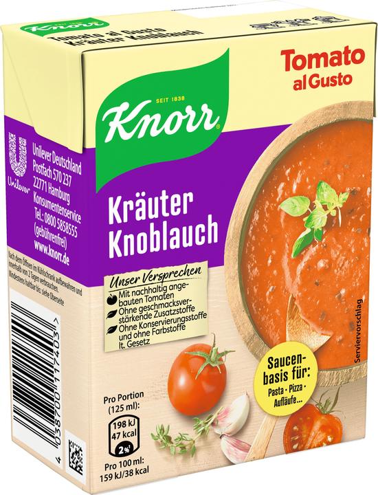 Immagine prodotto Knorr Pomodoro al Gusto Erbe Aglio (370 g)
