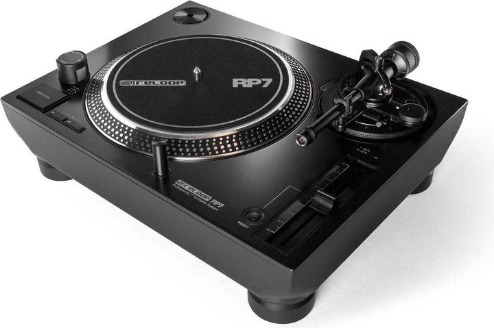 reloop Plattenspieler RP-7 Schwarz, Detailfarbe: Schwarz