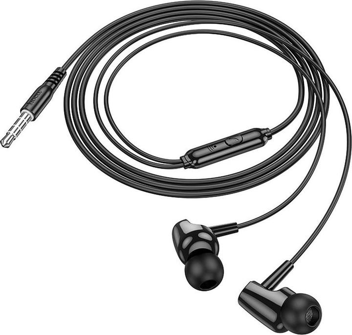 Actual product image Hoco Wired headphones earphones universal with microphone M112 black (Cable)
