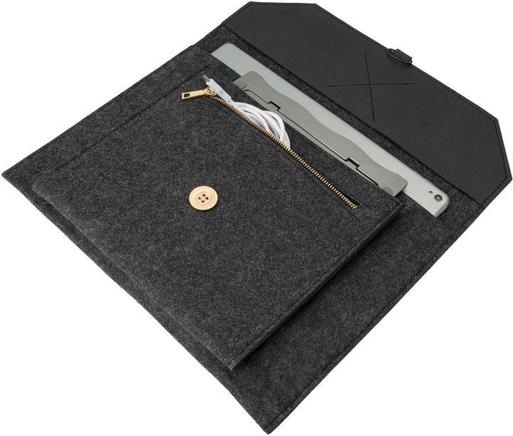 Produktbild 4smarts Torba+podstawka pod laptop/ tablet FoldStand ErgoFix 13" grey/gun 456584 (13", Universal)