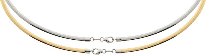 Produktbild Bijou Classic Collier Omega flach (eine Seite GG, eine Seite WG) 42 cm (Gold)