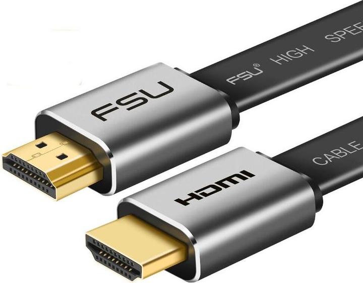 Immagine prodotto Hermex Cavo piatto HDMI 2.0 4K 2 m placcato oro (2 m)