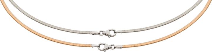 Immagine prodotto Bijou Classic Collier Omega flach (eine Seite RG, eine Seite WG) 42 cm (Oro)