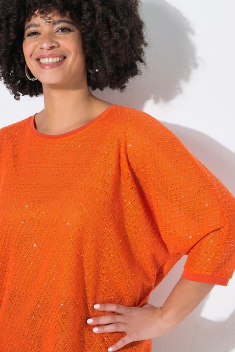 Produktbild Angel of Style Pullover, Loose Fit, Lochstrick, Fledermaus-halbarm (50, 52)