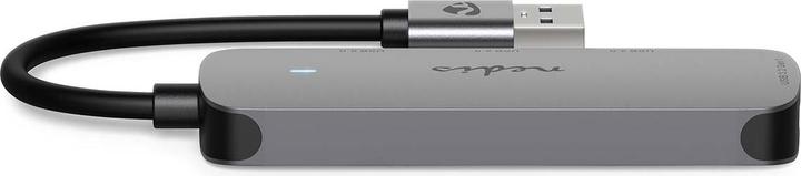 Productafbeelding Nedis USB-hub USB-A stekker - 4x USB A, 4 poort(en), USB 2.0 / USB 3.2 Gen 1, voeding via (USB-A, 4 ports)