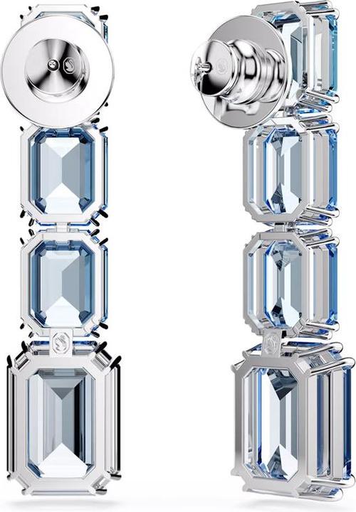 Productafbeelding Swarovski Millenia Druppeloorbellen achthoekig geslepen kleurverloop blauw (Swarovski metaal)