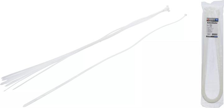 Image du produit BGS Assortiment de colliers plastique blanc 8,0 x 1000 mm 10 pièces (Serre-câbles velcro, 1000 mm, 10 pcs)