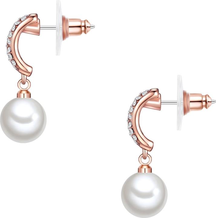 Produktbild Lulu & Jane Damen Metall-Legierung Glas Muschelkernperle roségold - 29625 (Metall-Legierung)