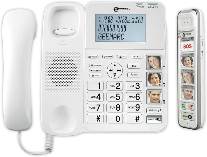 Produktbild Geemarc AMPLIDECT COMBI-PHOTO 295 Schnurgebundenes Seniorentelefon Anrufbeantworter, Foto-Tasten Beleuchtete