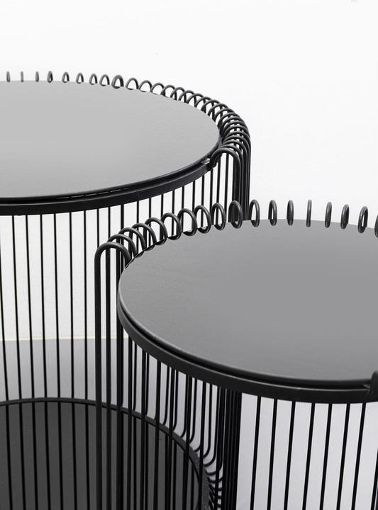 Image du produit Kare Design Beistelltisch Wire Double Schwarz (2/Set)