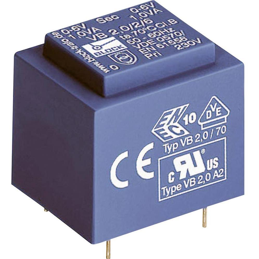 Block Transformator PCB 1,2VA 1x12V, Transformator