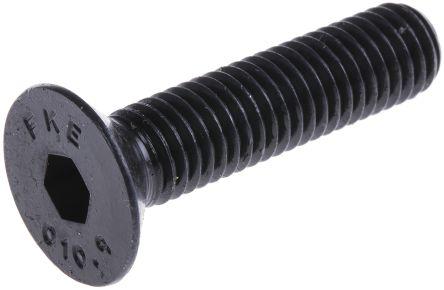 Produktbild RS PRO Blk steel hex skt csk head screw,M10x20 (1 Schraube pro Stück)