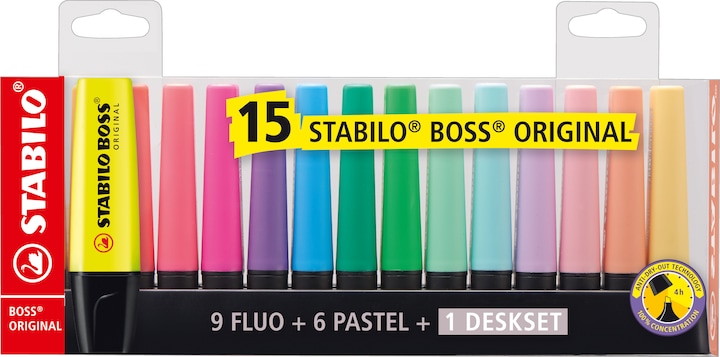 STABILO Boss Original (Multicolore, 5 mm, 15 x)