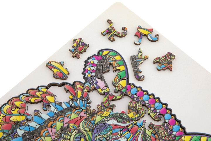 Actual product image Grafix Wooden puzzle tiger colourful 130 pieces FSC (130 pieces)