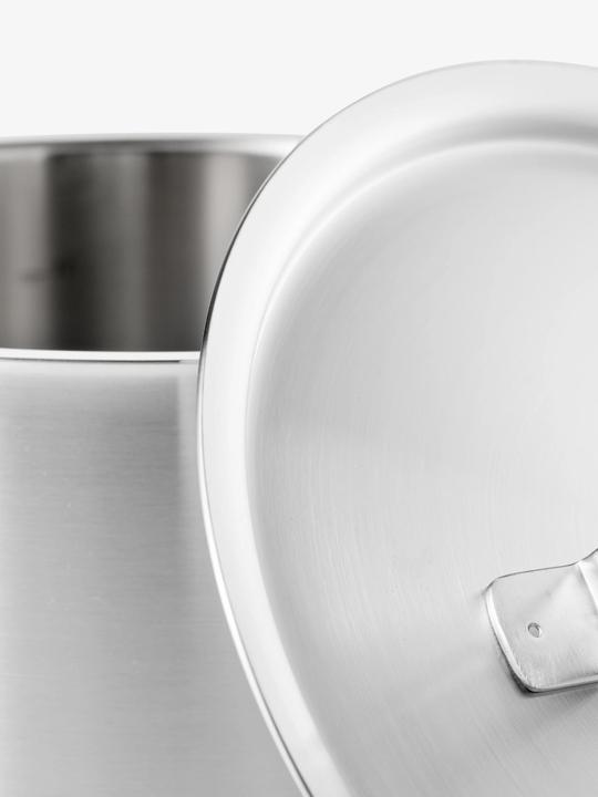 Actual product image WMF Kochtopf Fleischtopf Induktion 24cm Metalldeckel Gourmet Plus Edelstahl 18/10 (24 cm, Pot, Stainless steel)