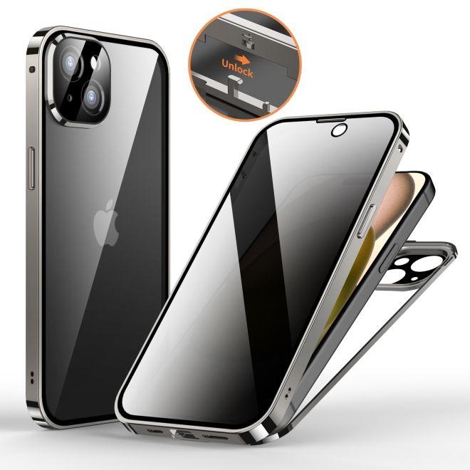 Produktbild MU Classic 360 Grad Hülle Privacy Locking Edition (Apple iPhone 15 Plus)