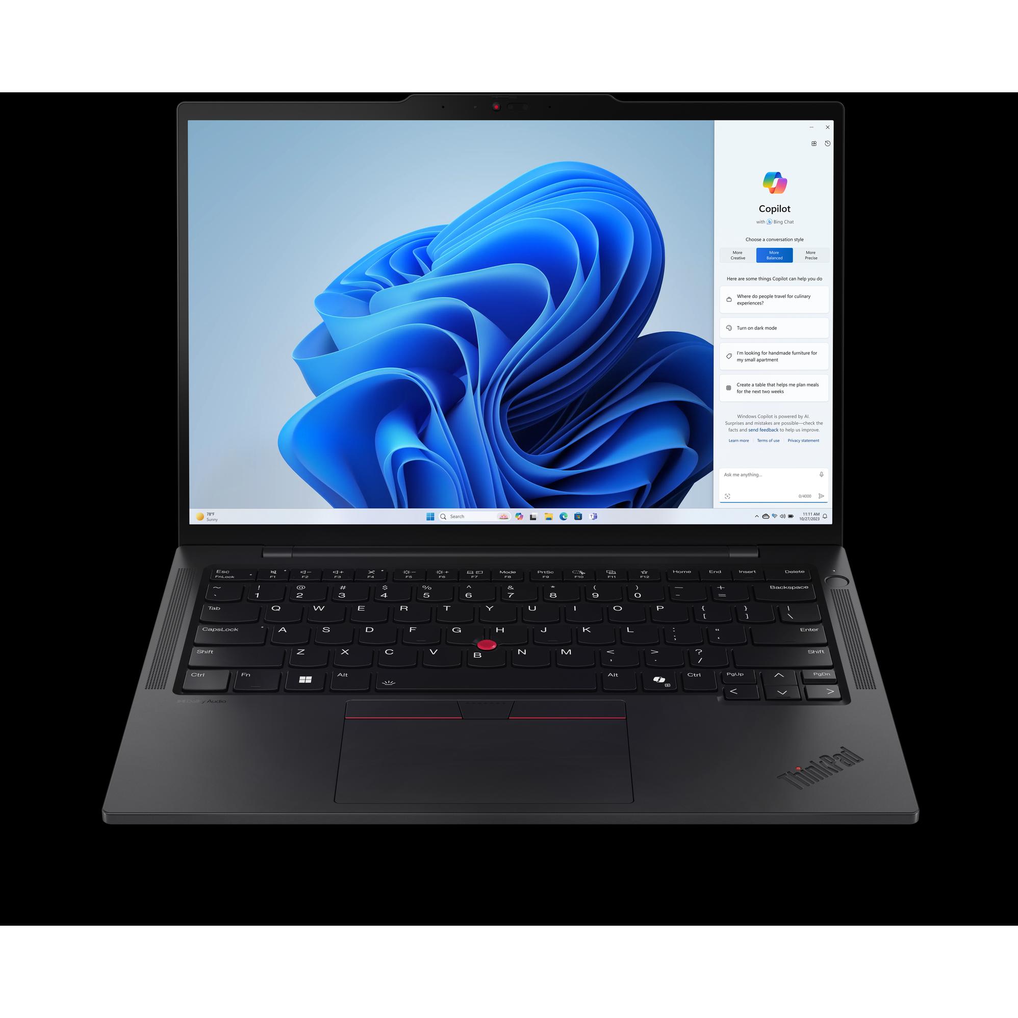 Lenovo TP T14S G5 CU7-155U 32GB (14", 32 GB, 1000 GB, DE), Notebook, Schwarz