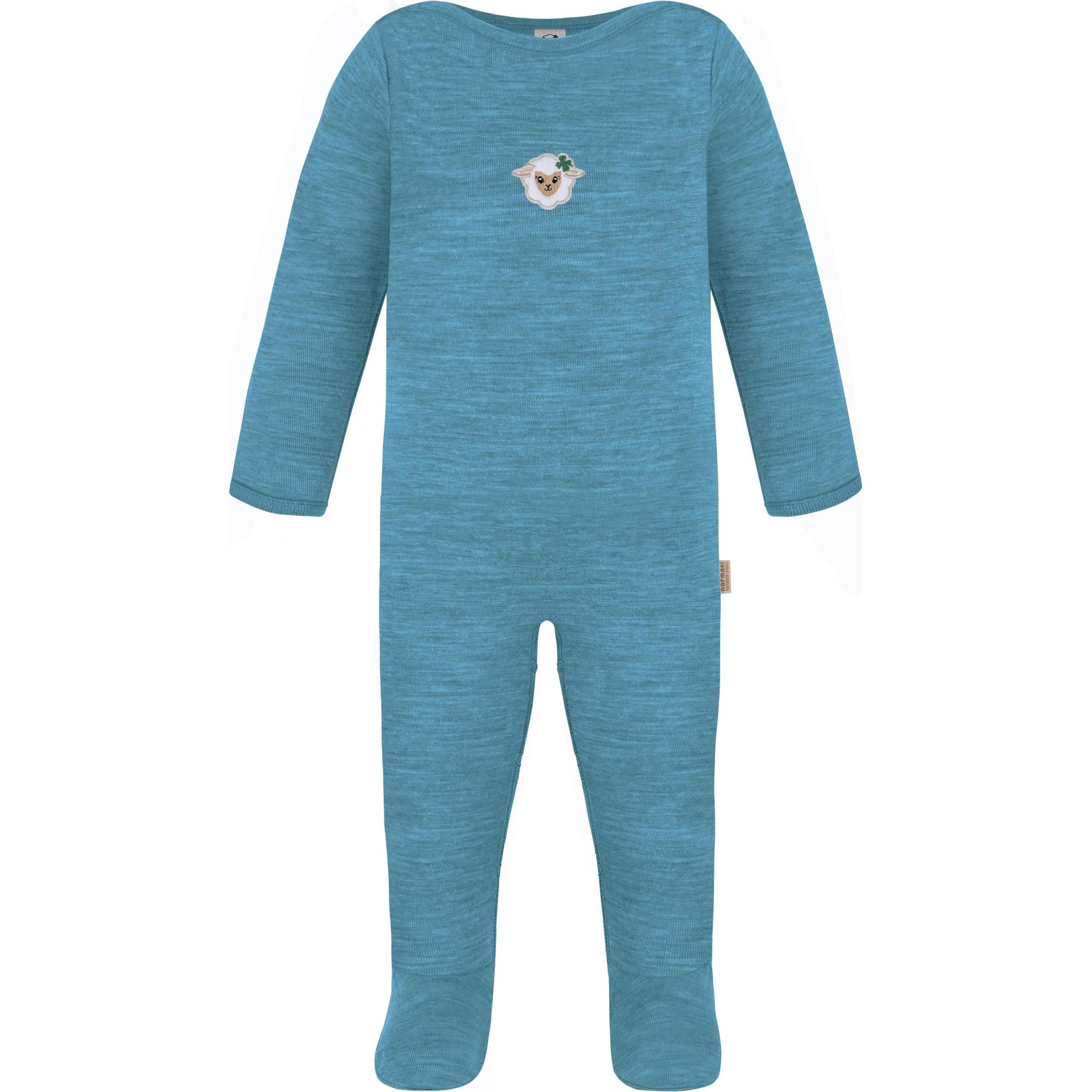 Normani, Herren, Strampler, Baby Merino Strampler „Levin" - 9409, Blau, (62)