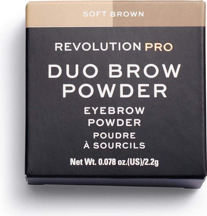 Productafbeelding Makeup Revolution Revolution Pro Duo Wenkbrauwpoeder Zacht Bruin (Zachtbruin)