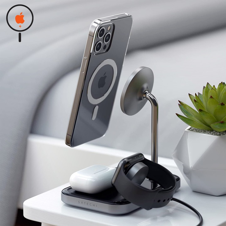 Actual product image Satechi 3-in-1 Magnetic Wireless Charging Stand (7.50 W)