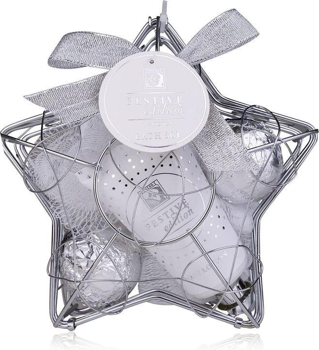 Image du produit Accentra Set de bain FESTIVE EDITION dans un socle en fil de fer en forme d'étoile (Kit de soins capillaires)