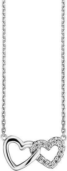 Immagine prodotto Julie Julsen Amore Collana 2 Cuori Argento (Argento, 42 cm)