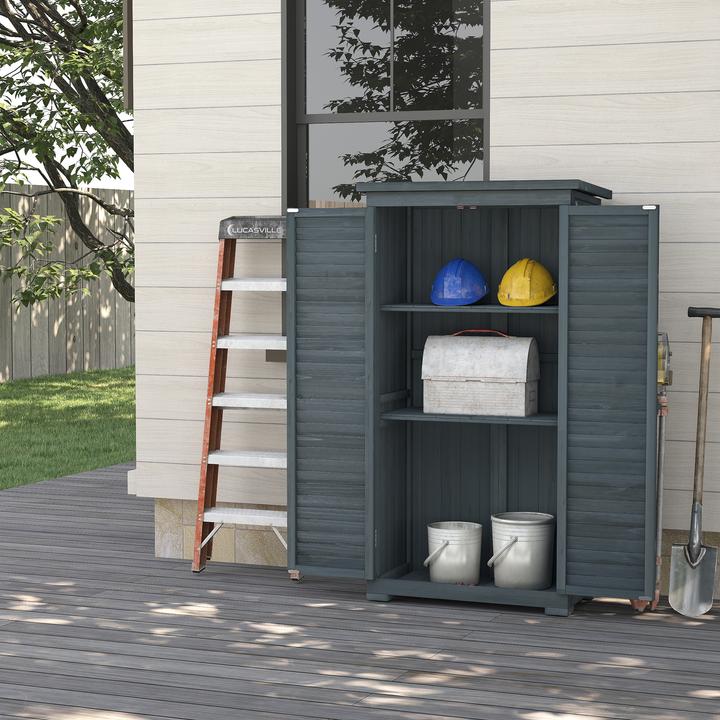 Produktbild Outsunny Gartenschrank mit Lamellentüren