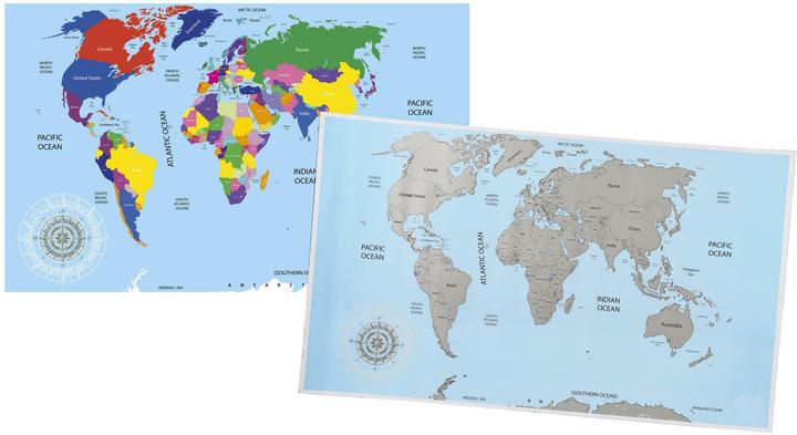 Immagine prodotto Ootb Mappa del mondo da grattare (Mappamondo, 52 x 88 cm)