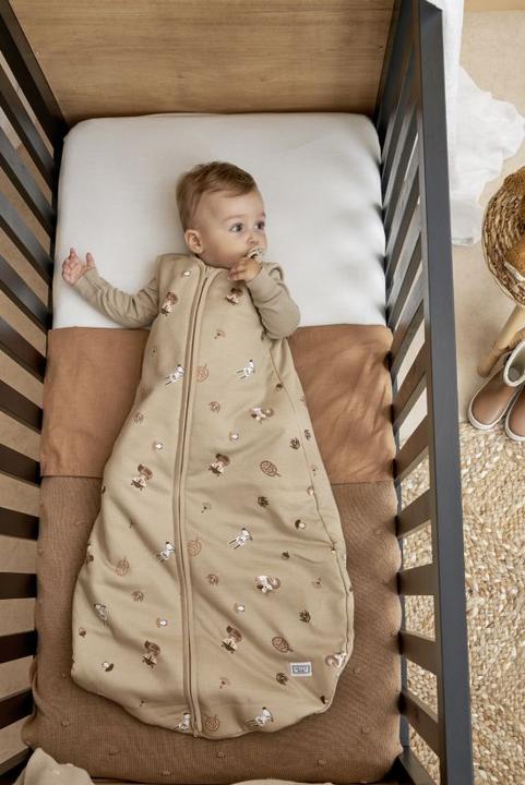 Produktbild Meyco Schlafsack Jersey Wattiert 62 cm Forest Animals sand (62 cm, Winter, Frühling, Herbst)