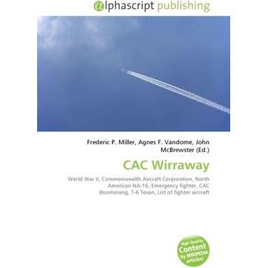 CAC Wirraway, Fachbücher von Agnes F. Vandome, Frederic P. Miller, John McBrewster