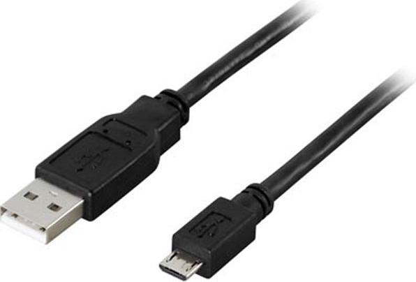 Image du produit Deltaco Câble USB 2.0, type A ha - type Micro B ha, 5 broches, 5m, Noir (5 m, USB 2.0)
