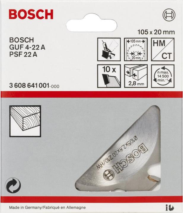 Produktbild Bosch Professional Zubehör Blattschneider, 10, 20 mm, 2,8 mm