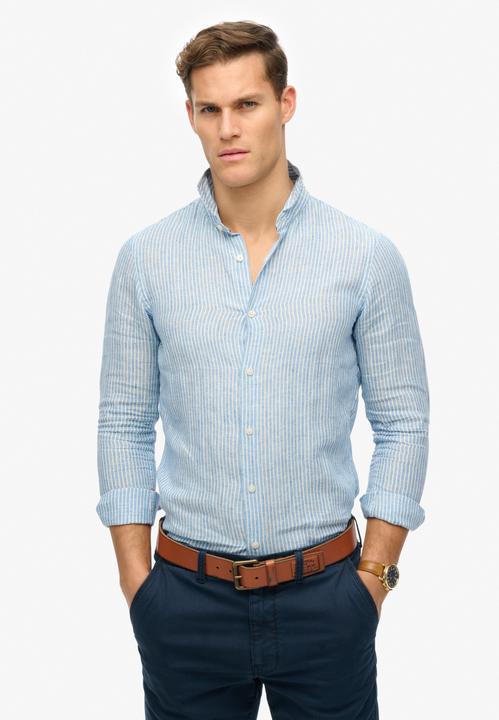 Actual product image Superdry VACATION L/S LINEN SHIRT Heren Overhemd (S)