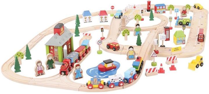Actual product image Bigjigs Zestaw Drogi Miejskiej z Torem Drewnianym