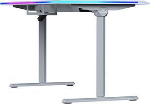 Actual product image Ultradesk Gaming-Tisch QUEST, 140x70cm, 72-120cm, grau-grau