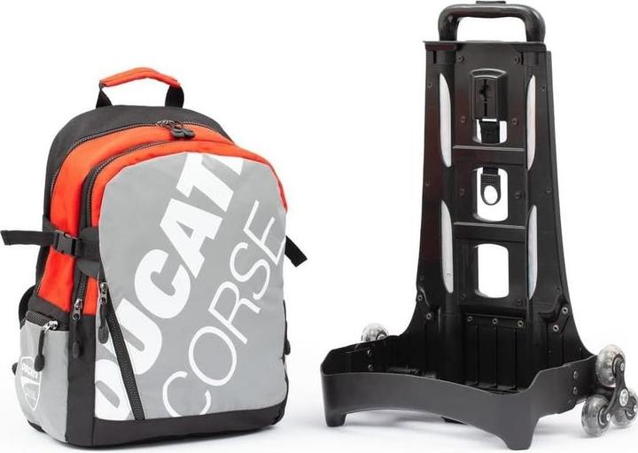 Actual product image Giochi Preziosi Ducati Rolling Backpack with Magnetic System, Comfort Back, and Multiple Compartments (26 l)