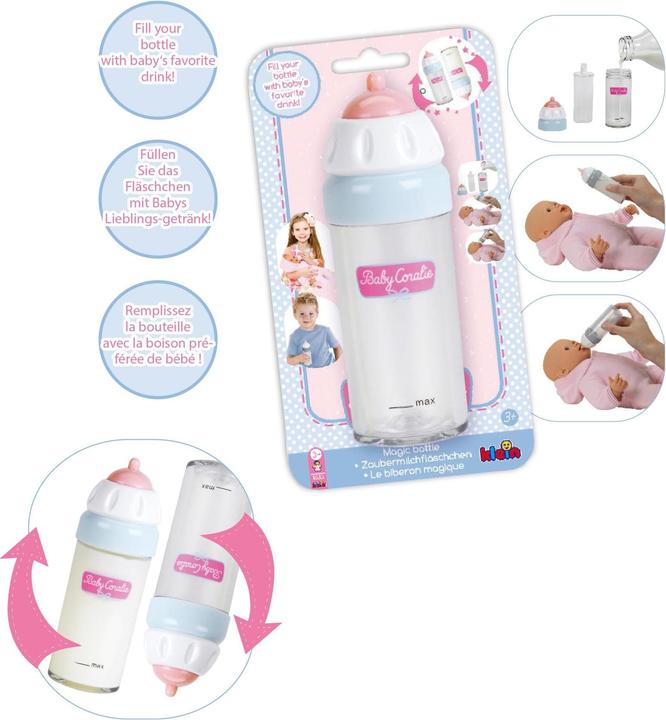 Image du produit Theo Klein 1635 Bébé Coralie - Biberon de lait magique